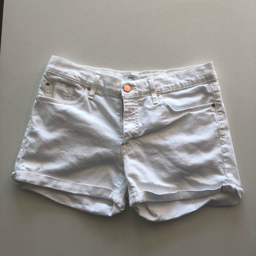 Fidelity white shorts